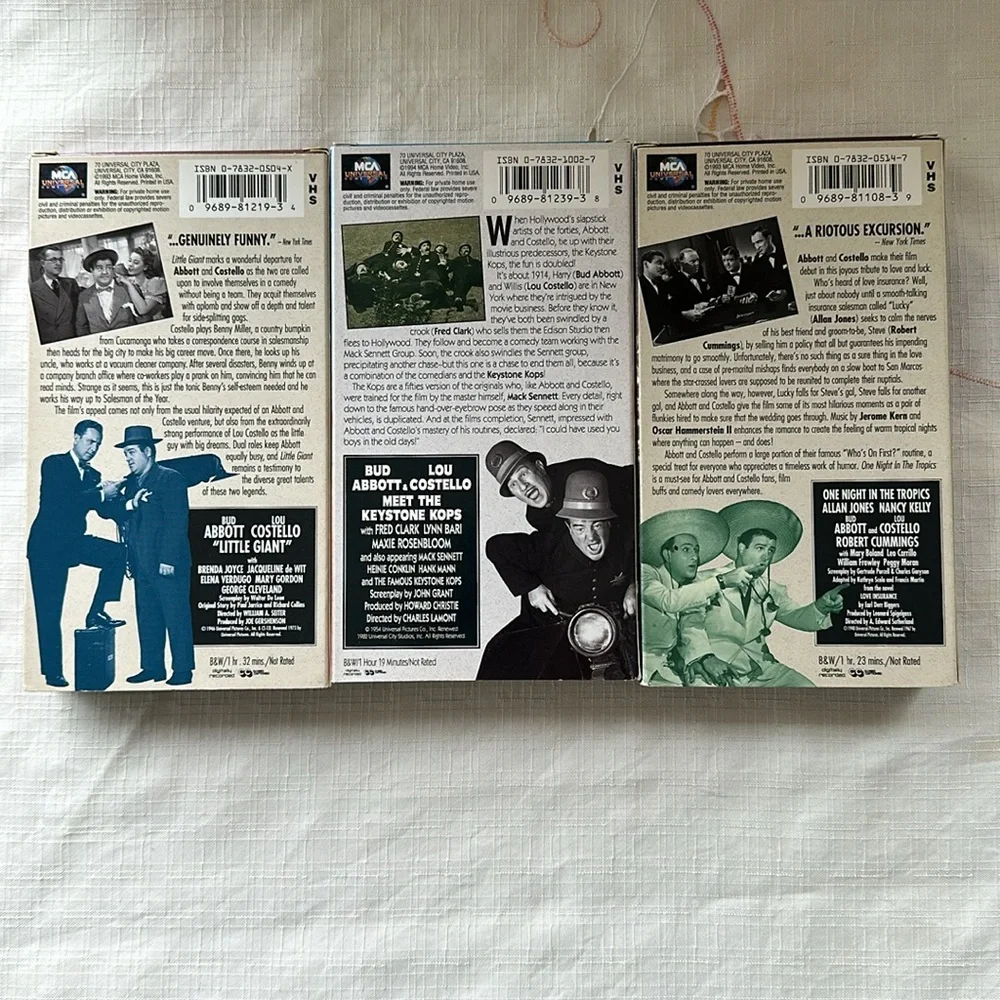 3 VHS collection